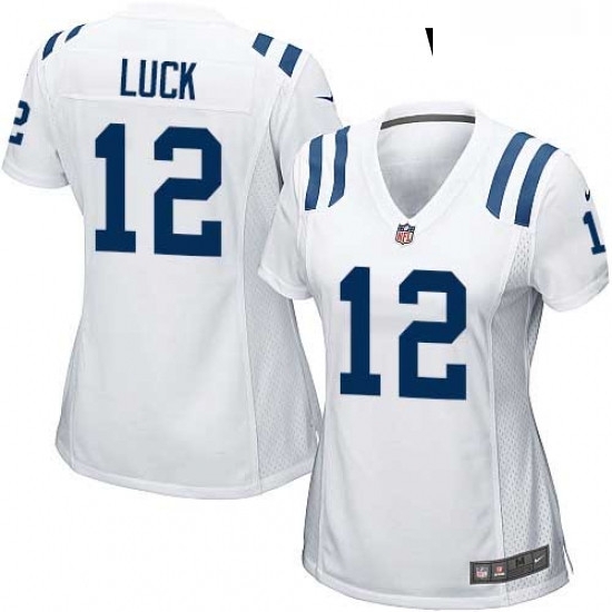Womens Nike Indianapolis Colts 12 Andrew Luck Game White NFL Jersey Womens Nike Indianapolis Colts 12 Andrew Luck Game White NFL Jersey