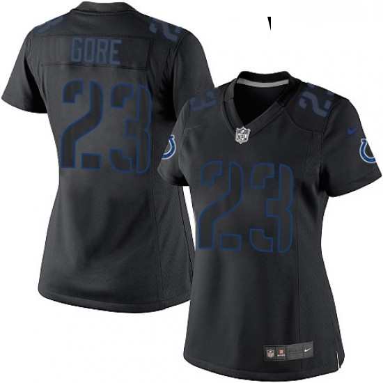 Womens Nike Indianapolis Colts 23 Frank Gore Limited Black Impact NFL Jersey Womens Nike Indianapolis Colts 23 Frank Gore Limited Black Impact NFL Jersey
