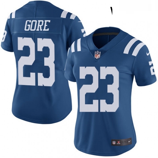 Womens Nike Indianapolis Colts 23 Frank Gore Limited Royal Blue Rush Vapor Untouchable NFL Jersey Womens Nike Indianapolis Colts 23 Frank Gore Limited Royal Blue Rush Vapor Untouchable NFL Jersey