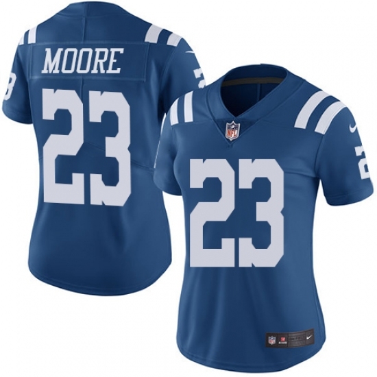 Women's Nike Indianapolis Colts #23 Kenny Moore Limited Royal Blue Rush Vapor Untouchable NFL Jersey Women's Nike Indianapolis Colts #23 Kenny Moore Limited Royal Blue Rush Vapor Untouchable NFL Jersey