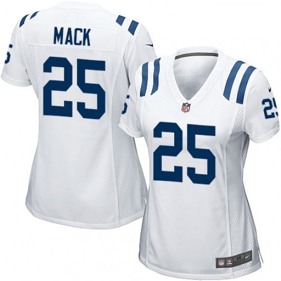 Womens Nike Indianapolis Colts 25 Marlon Mack Game White NFL Jersey Womens Nike Indianapolis Colts 25 Marlon Mack Game White NFL Jersey
