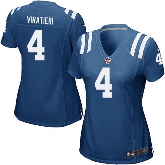 Womens Nike Indianapolis Colts 4 Adam Vinatieri Game Royal Blue Team Color NFL Jersey Womens Nike Indianapolis Colts 4 Adam Vinatieri Game Royal Blue Team Color NFL Jersey