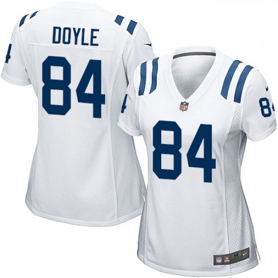 Womens Nike Indianapolis Colts 84 Jack Doyle Game White NFL Jersey Womens Nike Indianapolis Colts 84 Jack Doyle Game White NFL Jersey