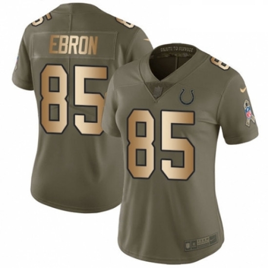 Womens Nike Indianapolis Colts 85 Eric Ebron Limited OliveGold 2017 Salute to Service NFL Jersey Womens Nike Indianapolis Colts 85 Eric Ebron Limited OliveGold 2017 Salute to Service NFL Jersey