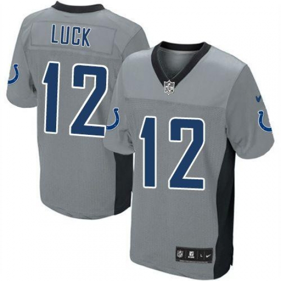 Nike Colts #12 Andrew Luck Grey Shadow Youth Stitched NFL Elite Jersey Nike Colts #12 Andrew Luck Grey Shadow Youth Stitched NFL Elite Jersey