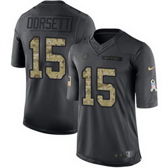 Nike Colts #15 Phillip Dorsett Black Youth Stitched NFL Limited 2016 Salute to Service Jersey Nike Colts #15 Phillip Dorsett Black Youth Stitched NFL Limited 2016 Salute to Service Jersey