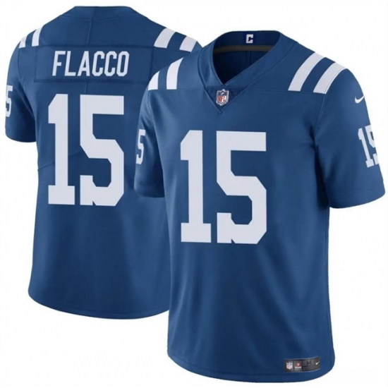 Youth Indianapolis Colts 15 Joe Flacco Blue Vapor Untouchable Limited Stitched Football Jersey Youth Indianapolis Colts 15 Joe Flacco Blue Vapor Untouchable Limited Stitched Football Jersey