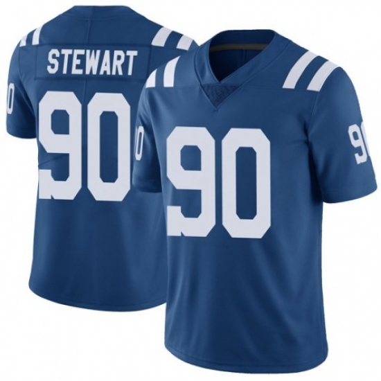 Youth Indianapolis Colts Grover Stewart 90 Blue Vapor Sitched NFL Limited Jersey Youth Indianapolis Colts Grover Stewart 90 Blue Vapor Sitched NFL Limited Jersey