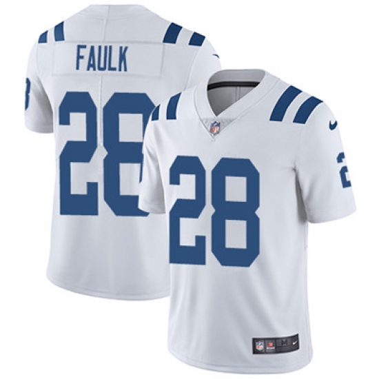 Youth Nike Colts #28 Marshall Faulk White Stitched NFL Vapor Untouchable Limited Jersey Youth Nike Colts #28 Marshall Faulk White Stitched NFL Vapor Untouchable Limited Jersey