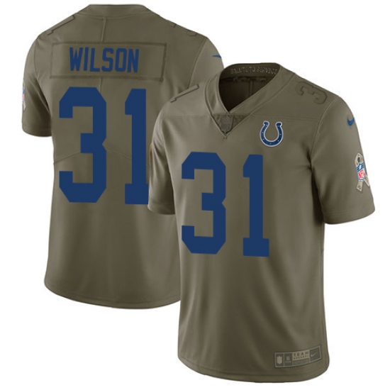 Youth Nike Colts #31 Quincy Wilson Olive Stitched NFL Limited 2017 Salute to Service Jersey Youth Nike Colts #31 Quincy Wilson Olive Stitched NFL Limited 2017 Salute to Service Jersey