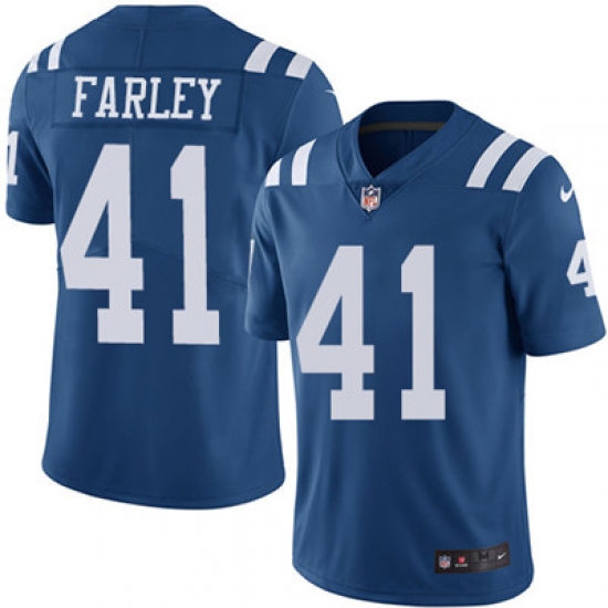 Youth Nike Colts #41 Matthias Farley Royal Blue Stitched NFL Limited Rush Jersey Youth Nike Colts #41 Matthias Farley Royal Blue Stitched NFL Limited Rush Jersey