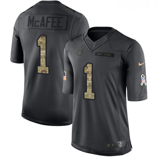 Youth Nike Indianapolis Colts 1 Pat McAfee Limited Black 2016 Salute to Service NFL Jersey Youth Nike Indianapolis Colts 1 Pat McAfee Limited Black 2016 Salute to Service NFL Jersey
