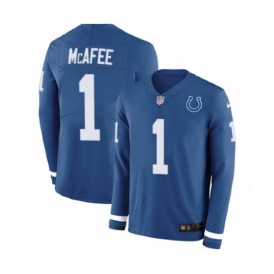 Youth Nike Indianapolis Colts 1 Pat McAfee Limited Blue Therma Long Sleeve NFL Jersey Youth Nike Indianapolis Colts 1 Pat McAfee Limited Blue Therma Long Sleeve NFL Jersey