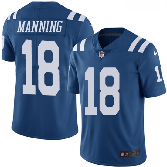 Youth Nike Indianapolis Colts 18 Peyton Manning Limited Royal Blue Rush Vapor Untouchable NFL Jersey Youth Nike Indianapolis Colts 18 Peyton Manning Limited Royal Blue Rush Vapor Untouchable NFL Jersey