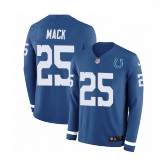 Youth Nike Indianapolis Colts 25 Marlon Mack Limited Blue Therma Long Sleeve NFL Jersey Youth Nike Indianapolis Colts 25 Marlon Mack Limited Blue Therma Long Sleeve NFL Jersey