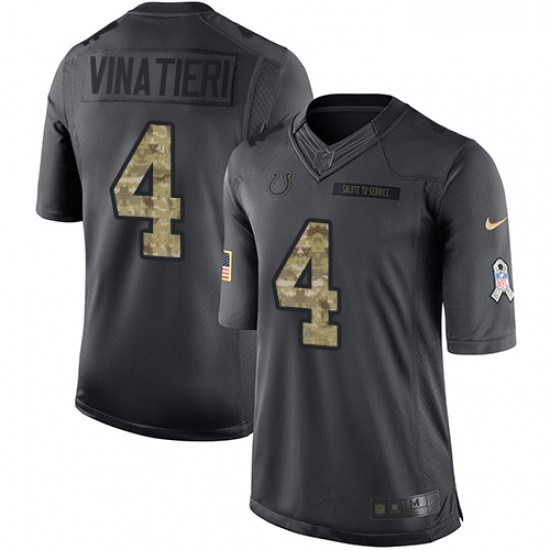 Youth Nike Indianapolis Colts 4 Adam Vinatieri Limited Black 2016 Salute to Service NFL Jersey Youth Nike Indianapolis Colts 4 Adam Vinatieri Limited Black 2016 Salute to Service NFL Jersey