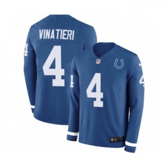 Youth Nike Indianapolis Colts 4 Adam Vinatieri Limited Blue Therma Long Sleeve NFL Jersey Youth Nike Indianapolis Colts 4 Adam Vinatieri Limited Blue Therma Long Sleeve NFL Jersey