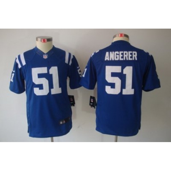 Youth Nike NFL Indianapolis Colts #51 Pat Angerer Blue Limited Jerseys Youth Nike NFL Indianapolis Colts #51 Pat Angerer Blue Limited Jerseys