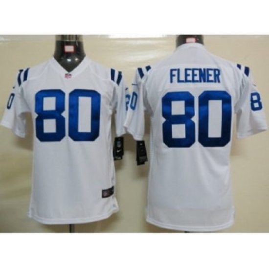 Youth Nike NFL Indianapolis Colts #80 Coby Fleener White Jerseys Youth Nike NFL Indianapolis Colts #80 Coby Fleener White Jerseys