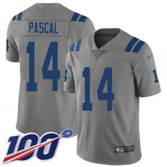 Youth Zach Pascal Limited Jersey 14 Football Indianapolis Colts Gray 100th Season Youth Zach Pascal Limited Jersey 14 Football Indianapolis Colts Gray 100th Season