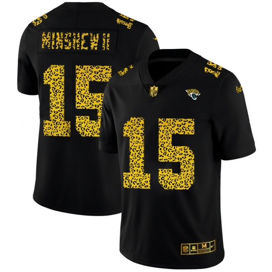 Jacksonville Jaguars 15 Gardner Minshew II Men Nike Leopard Print Fashion Vapor Limited NFL Jersey Black Jacksonville Jaguars 15 Gardner Minshew II Men Nike Leopard Print Fashion Vapor Limited NFL Jersey Black