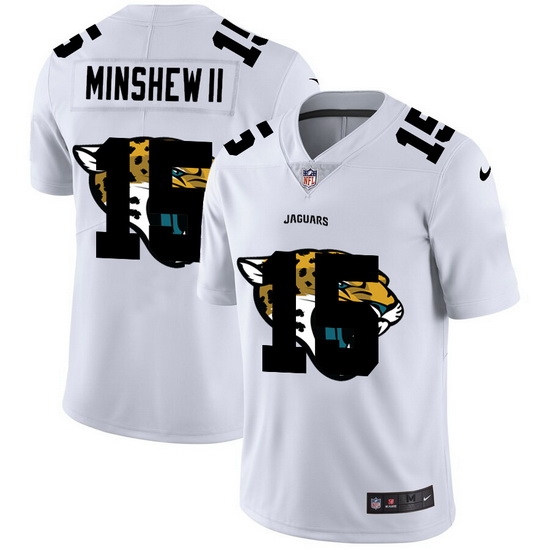 Jacksonville Jaguars 15 Gardner Minshew II White Men Nike Team Logo Dual Overlap Limited NFL Jersey Jacksonville Jaguars 15 Gardner Minshew II White Men Nike Team Logo Dual Overlap Limited NFL Jersey