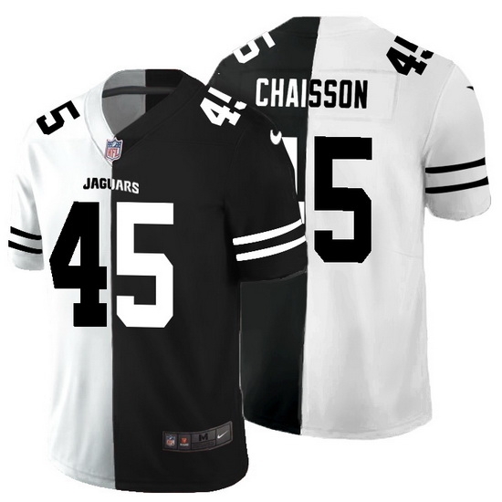 Jacksonville Jaguars 45 K 27Lavon Chaisson Men Black V White Peace Split Nike Vapor Untouchable Limited NFL Jersey Jacksonville Jaguars 45 K 27Lavon Chaisson Men Black V White Peace Split Nike Vapor Untouchable Limited NFL Jersey