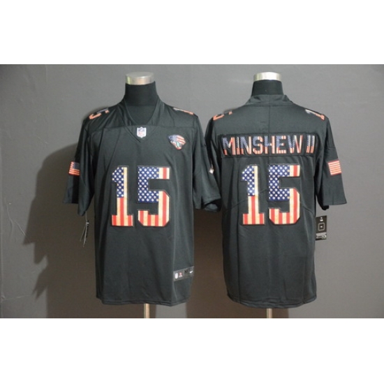 Jaguars 15 Gardner Minshew II 2019 Black Salute To Service USA Flag Fashion Limited Jersey Jaguars 15 Gardner Minshew II 2019 Black Salute To Service USA Flag Fashion Limited Jersey