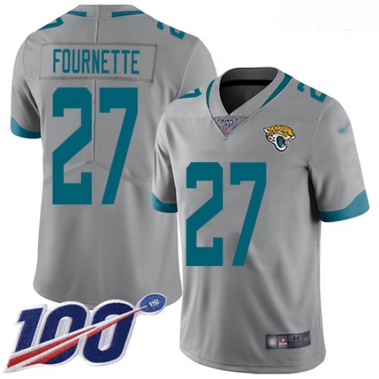 Jaguars 27 Leonard Fournette Silver Men Stitched Football Limited Inverted Legend 100th Season Jersey Jaguars 27 Leonard Fournette Silver Men Stitched Football Limited Inverted Legend 100th Season Jersey