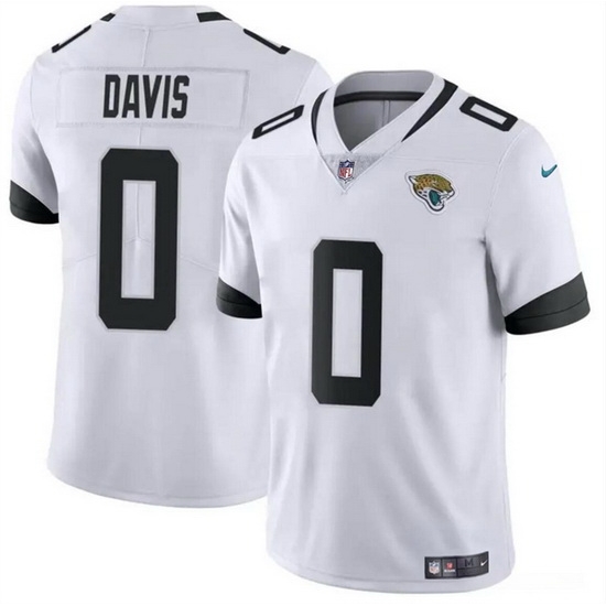 Men Jacksonville Jaguars 0 Gabe Davis White Vapor Untouchable Limited Stitched Jersey Men Jacksonville Jaguars 0 Gabe Davis White Vapor Untouchable Limited Stitched Jersey