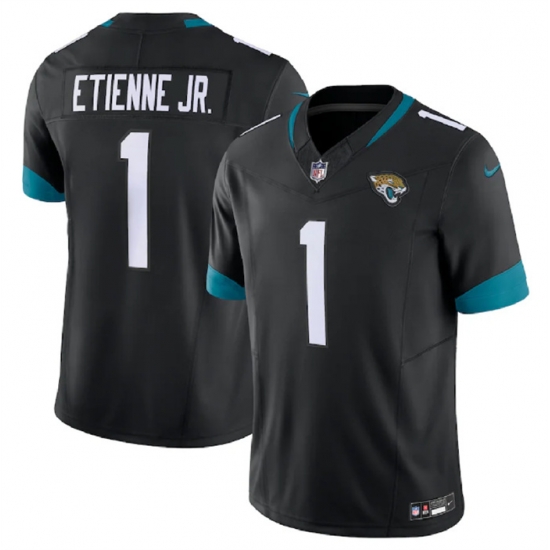 Men Jacksonville Jaguars 1 Travis Etienne Jr Black 2023 F U S E Vapor Untouchable Limited Stitched Jersey Men Jacksonville Jaguars 1 Travis Etienne Jr Black 2023 F U S E Vapor Untouchable Limited Stitched Jersey