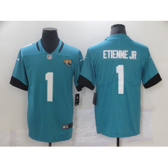 Men Jacksonville Jaguars 1 Travis Etienne Jr Blue 2021 Vapor Untouchable Stitched NFL Nike Limited Jersey Men Jacksonville Jaguars 1 Travis Etienne Jr Blue 2021 Vapor Untouchable Stitched NFL Nike Limited Jersey