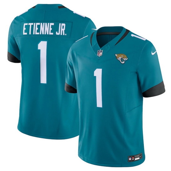 Men Jacksonville Jaguars 1 Travis Etienne Jr Teal Vapor Untouchable Limited Stitched Jersey Men Jacksonville Jaguars 1 Travis Etienne Jr Teal Vapor Untouchable Limited Stitched Jersey