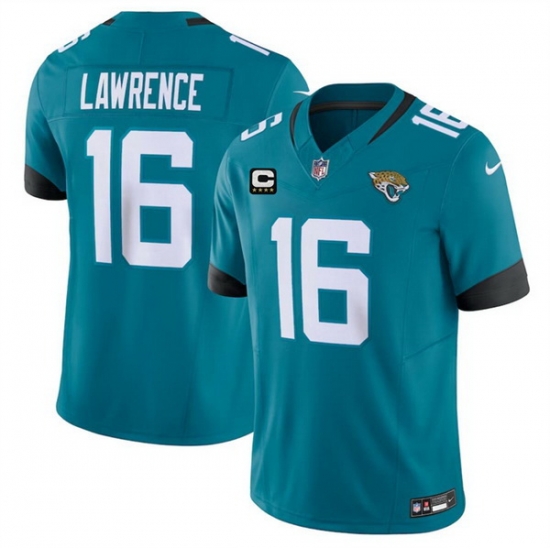 Men Jacksonville Jaguars 16 Trevor Lawrence Teal With 4 Star C Patch Vapor Untouchable Limited Stitched Jersey Men Jacksonville Jaguars 16 Trevor Lawrence Teal With 4 Star C Patch Vapor Untouchable Limited Stitched Jersey