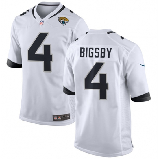 Men Jacksonville Jaguars 4 Tank Bigsby White Stitched Game Jersey Men Jacksonville Jaguars 4 Tank Bigsby White Stitched Game Jersey