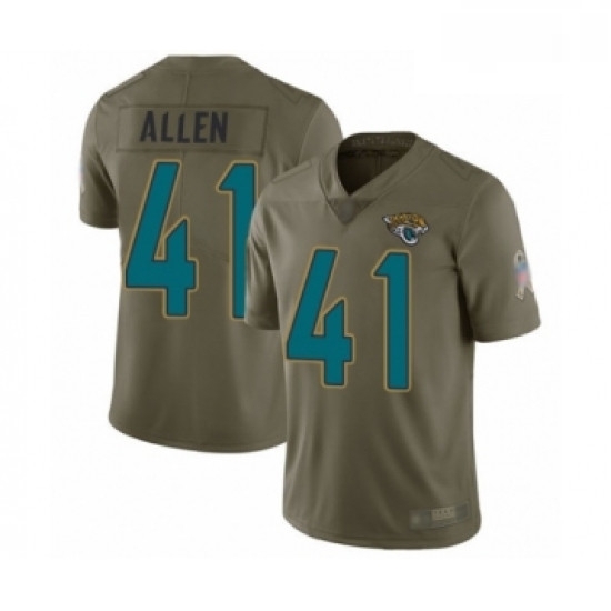Men Jacksonville Jaguars 41 Josh Allen Limited Olive 2017 Salute to Service Football Jersey Men Jacksonville Jaguars 41 Josh Allen Limited Olive 2017 Salute to Service Football Jersey