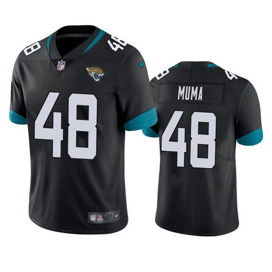 Men Jacksonville Jaguars 48 Chad Muma Black Vapor Untouchable Limited Stitched Jersey Men Jacksonville Jaguars 48 Chad Muma Black Vapor Untouchable Limited Stitched Jersey