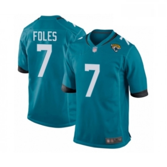 Men Jacksonville Jaguars 7 Nick Foles Game Teal Green Alternate Football Jersey Men Jacksonville Jaguars 7 Nick Foles Game Teal Green Alternate Football Jersey