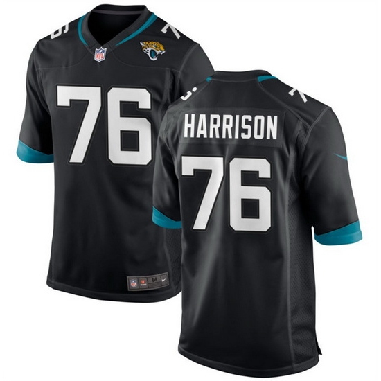 Men Jacksonville Jaguars 76 Anton Harrison Black 2023 Draft Stitched Game Jersey Men Jacksonville Jaguars 76 Anton Harrison Black 2023 Draft Stitched Game Jersey
