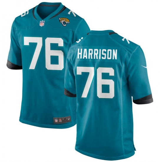 Men Jacksonville Jaguars 76 Anton Harrison Teal 2023 Draft Stitched Game Jersey Men Jacksonville Jaguars 76 Anton Harrison Teal 2023 Draft Stitched Game Jersey