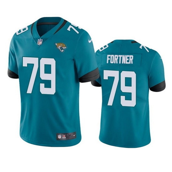 Men Jacksonville Jaguars 79 Luke Fortner Teal Vapor Untouchable Limited Stitched Jersey Men Jacksonville Jaguars 79 Luke Fortner Teal Vapor Untouchable Limited Stitched Jersey