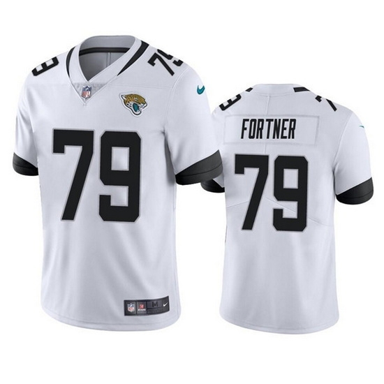 Men Jacksonville Jaguars 79 Luke Fortner White Vapor Untouchable Limited Stitched Jersey Men Jacksonville Jaguars 79 Luke Fortner White Vapor Untouchable Limited Stitched Jersey