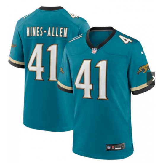 Men Jacksonville Jaguars throwback #41 Josh Hines-Allen Stitched NFL Jersey Men Jacksonville Jaguars throwback #41 Josh Hines-Allen Stitched NFL Jersey