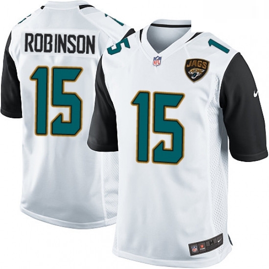 Men Nike Jacksonville Jaguars 15 Allen Robinson Game White NFL Jersey Men Nike Jacksonville Jaguars 15 Allen Robinson Game White NFL Jersey
