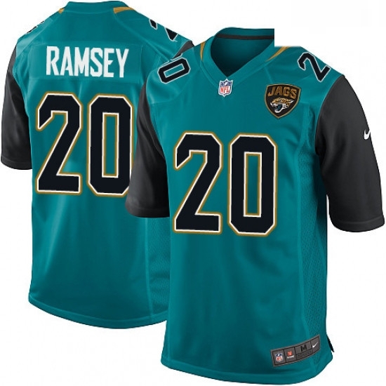 Men Nike Jacksonville Jaguars 20 Jalen Ramsey Game Teal Green Team Color NFL Jersey Men Nike Jacksonville Jaguars 20 Jalen Ramsey Game Teal Green Team Color NFL Jersey