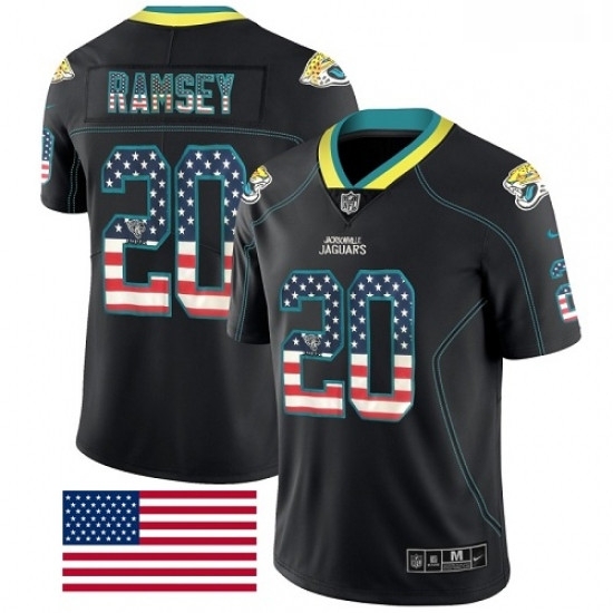 Men Nike Jacksonville Jaguars 20 Jalen Ramsey Limited Black Rush USA Flag NFL Jersey Men Nike Jacksonville Jaguars 20 Jalen Ramsey Limited Black Rush USA Flag NFL Jersey