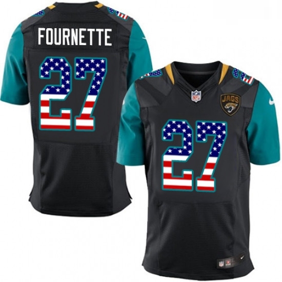 Men Nike Jacksonville Jaguars 27 Leonard Fournette Elite Black Alternate USA Flag Fashion NFL Jersey Men Nike Jacksonville Jaguars 27 Leonard Fournette Elite Black Alternate USA Flag Fashion NFL Jersey
