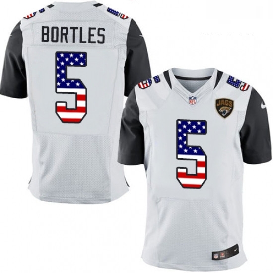 Men Nike Jacksonville Jaguars 5 Blake Bortles Elite White Road USA Flag Fashion NFL Jersey Men Nike Jacksonville Jaguars 5 Blake Bortles Elite White Road USA Flag Fashion NFL Jersey