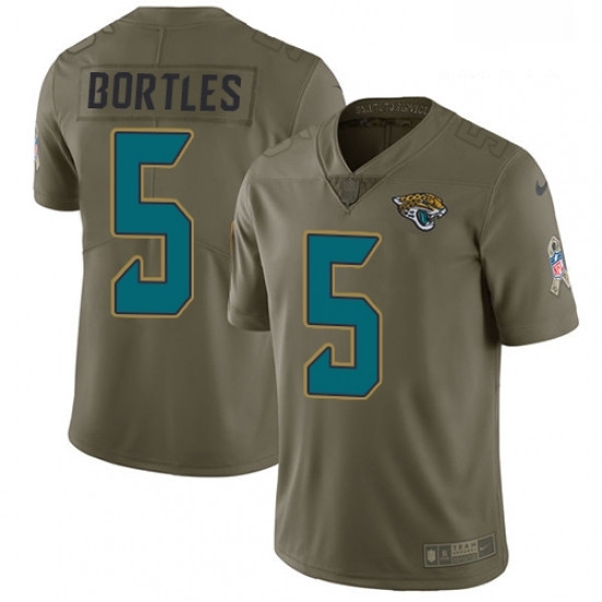 Men Nike Jacksonville Jaguars 5 Blake Bortles Limited Olive 2017 Salute to Service NFL Jersey Men Nike Jacksonville Jaguars 5 Blake Bortles Limited Olive 2017 Salute to Service NFL Jersey
