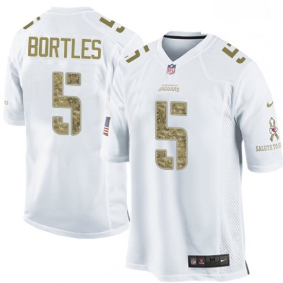 Men Nike Jacksonville Jaguars 5 Blake Bortles Limited White Salute to Service NFL Jersey Men Nike Jacksonville Jaguars 5 Blake Bortles Limited White Salute to Service NFL Jersey